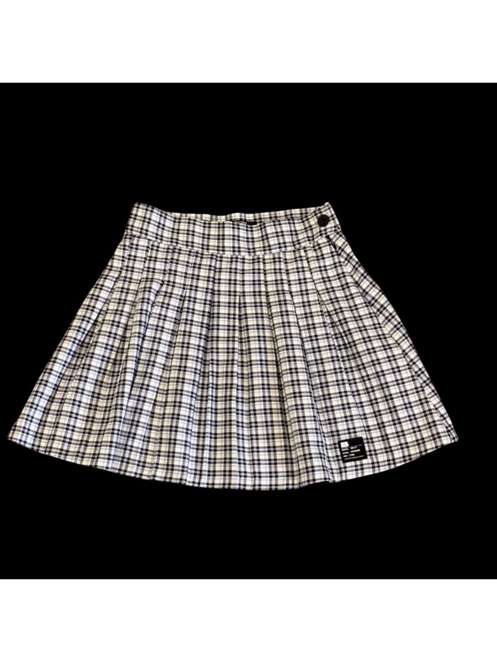 Bershka Plaid Pleated Mini Skirt Academia Preppy AW19 Worker Design Small